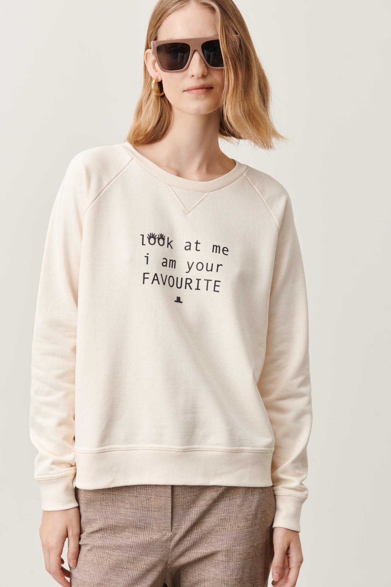 Soft Sweater Logo Organic Cotton | Gardenia