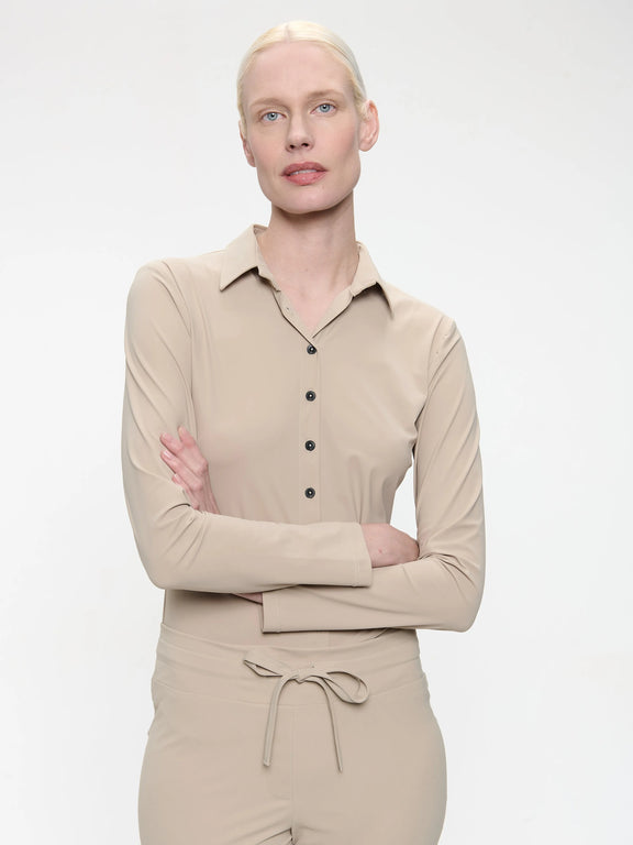 Blouse Betty easy wear Technical Jersey | Sand