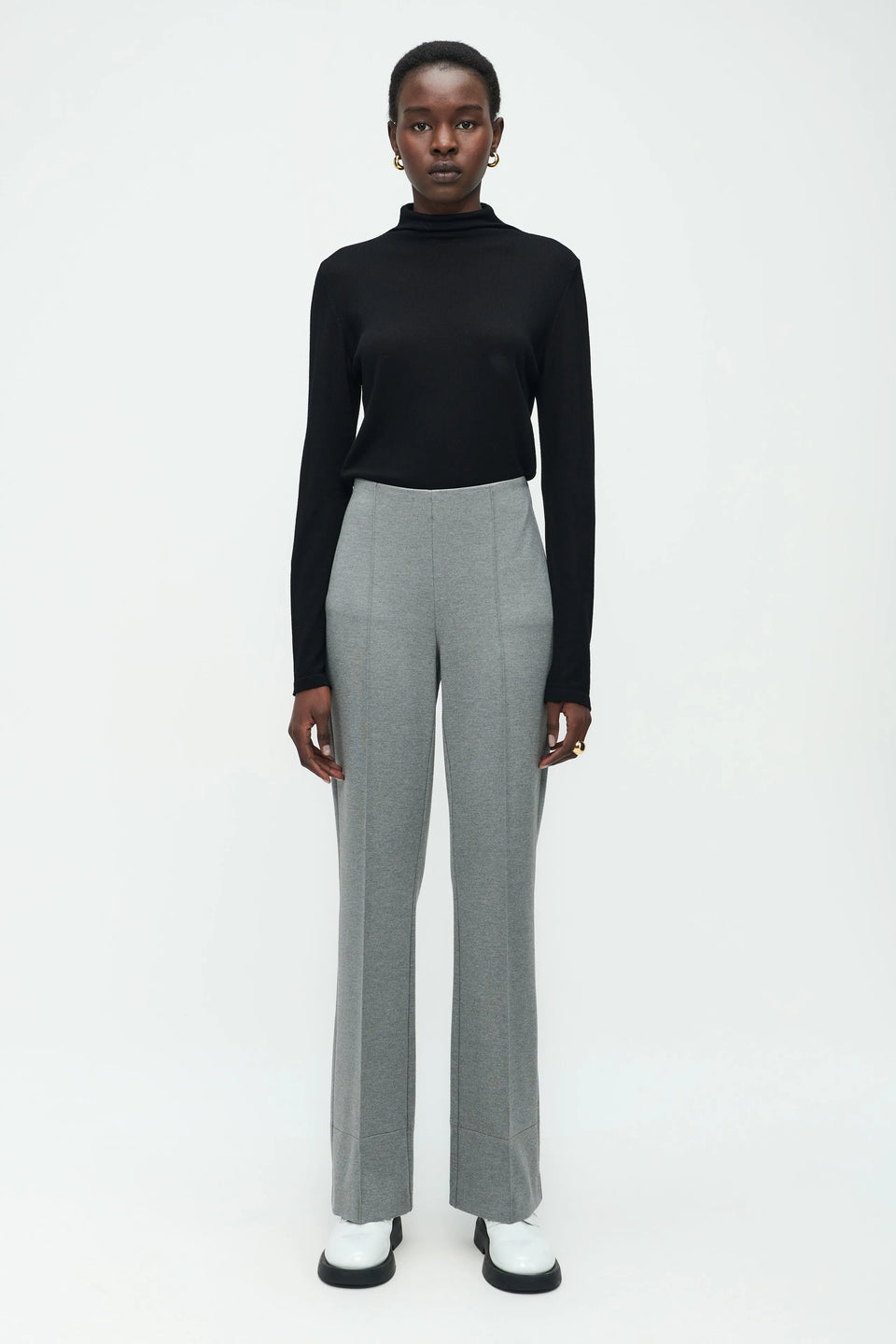 Greta Terry jersey Pants | Grey Melange