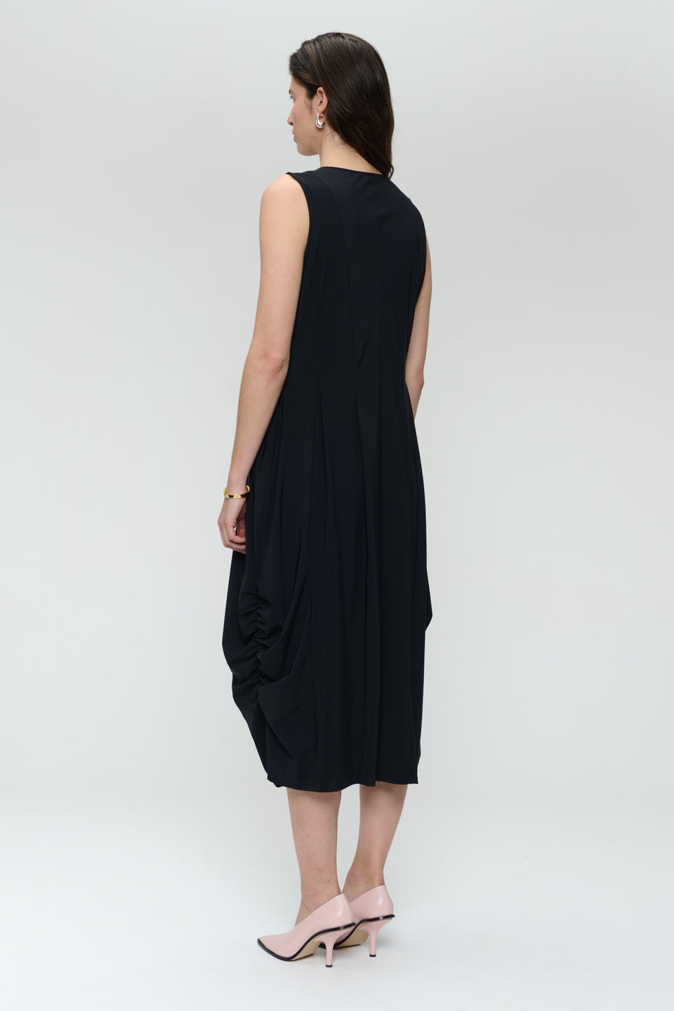 Ria WS stretch technical jersey dress | Black
