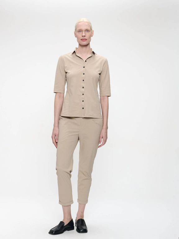 Blouse Betty easy wear Technical Jersey | Sand