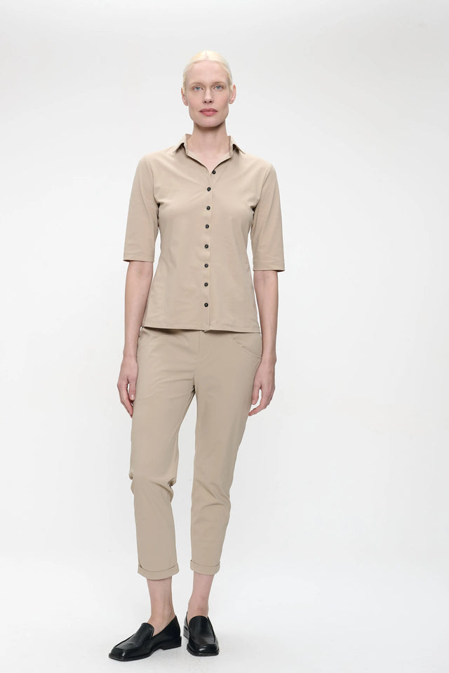 Blouse Betty easy wear Technical Jersey | Sand