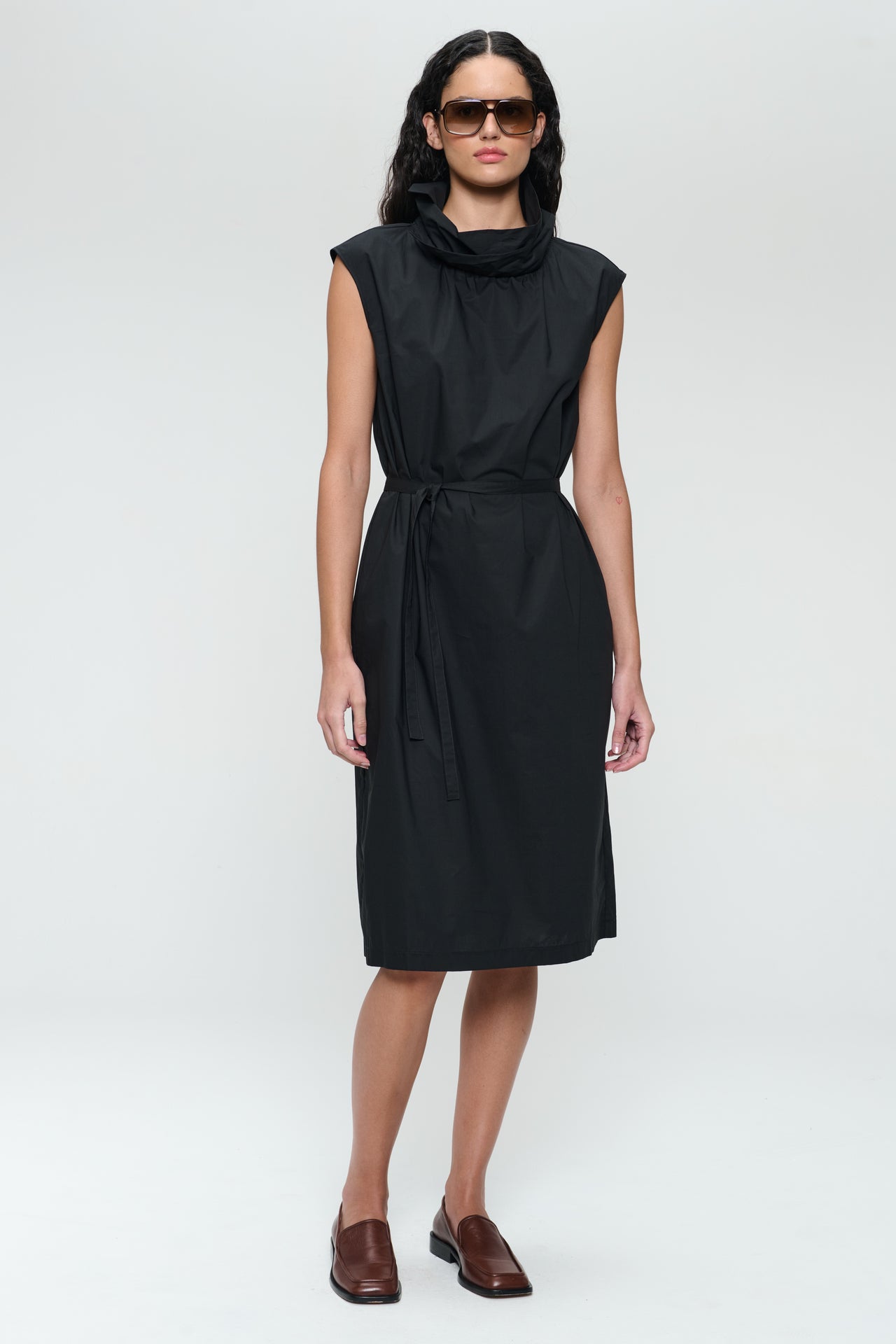 Dress poplin cotton blend | Black