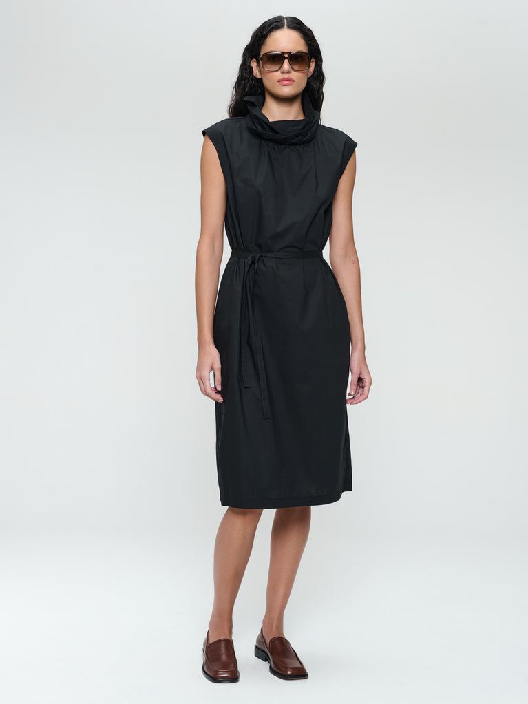 Dress poplin cotton blend | Black