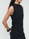 Verena strech technical jersey dress | Black