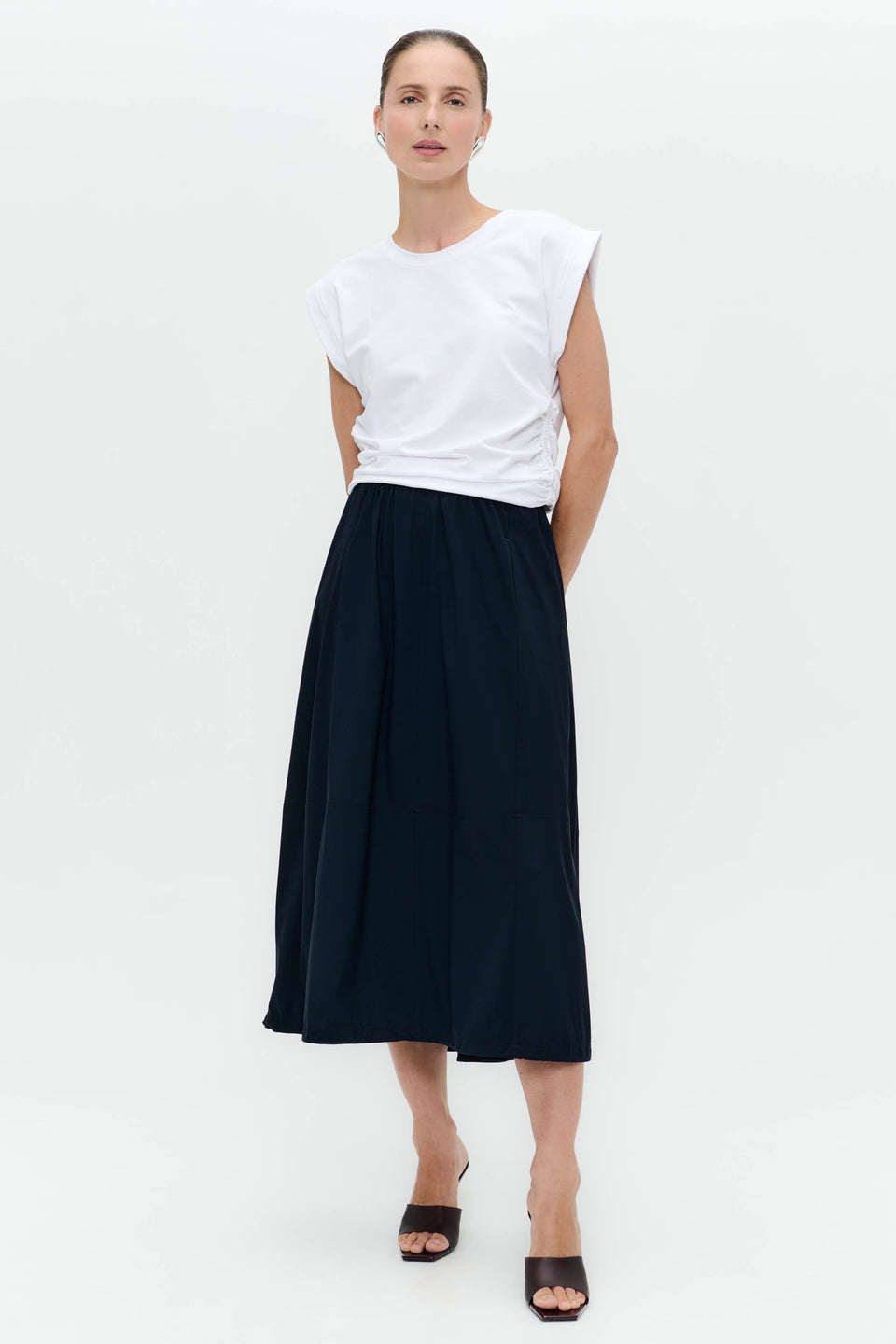 Maud stretch technical jersey skirt | Blue