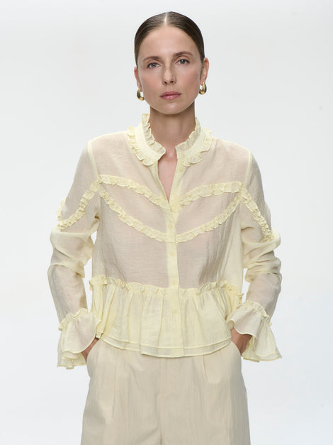 Netty bohemian style Blouse | Yellow