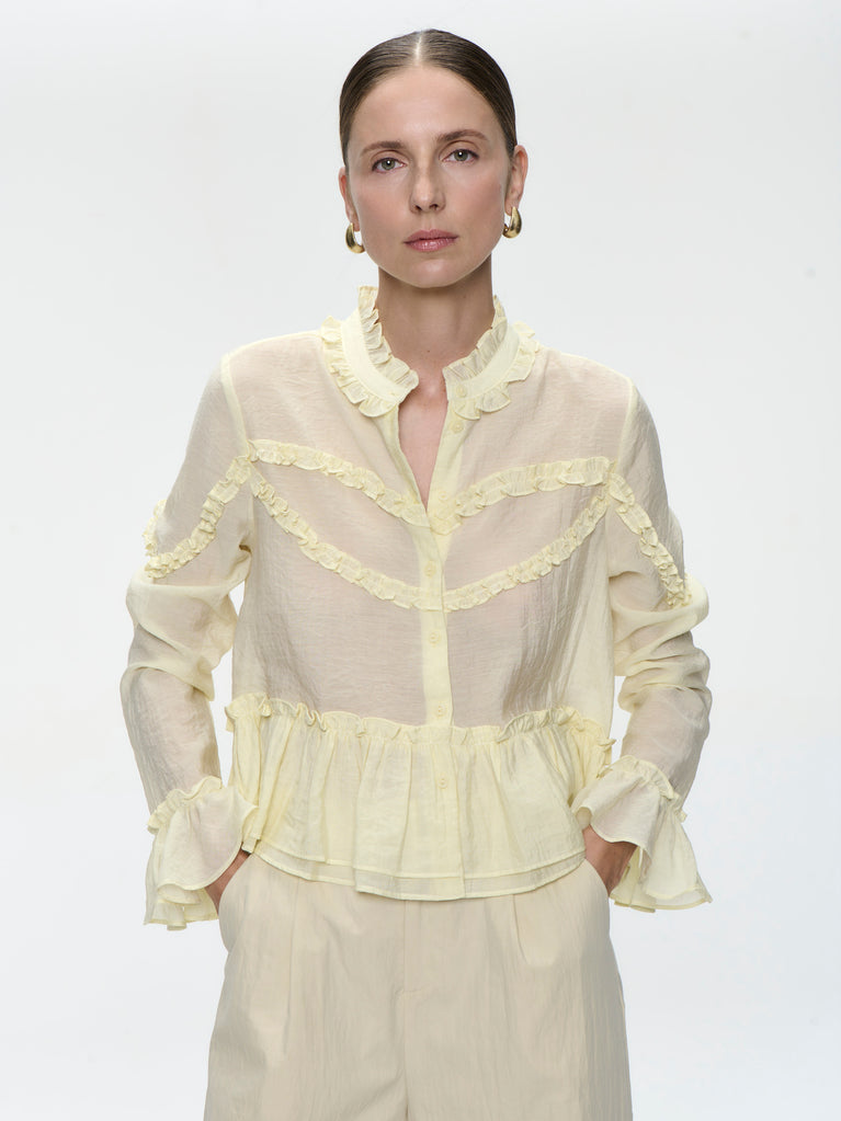 Netty bohemian style Blouse | Yellow