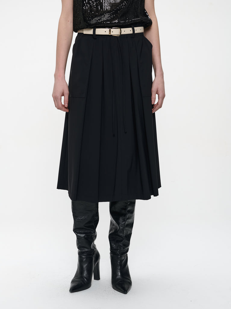 Raffaele skirt technical jersey | Black