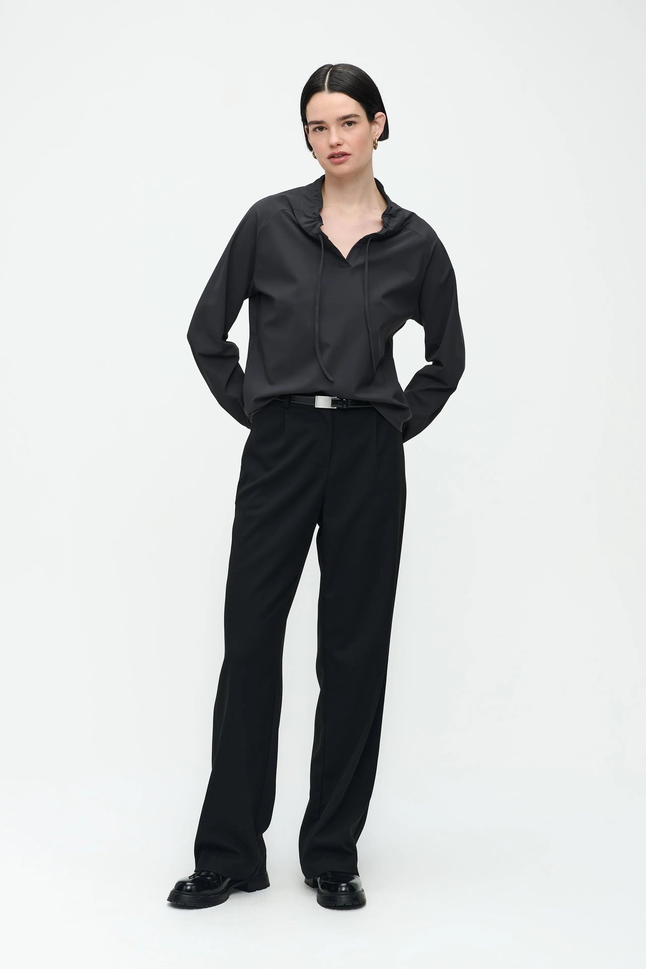 Dora Top Technical Jersey | Dark Grey