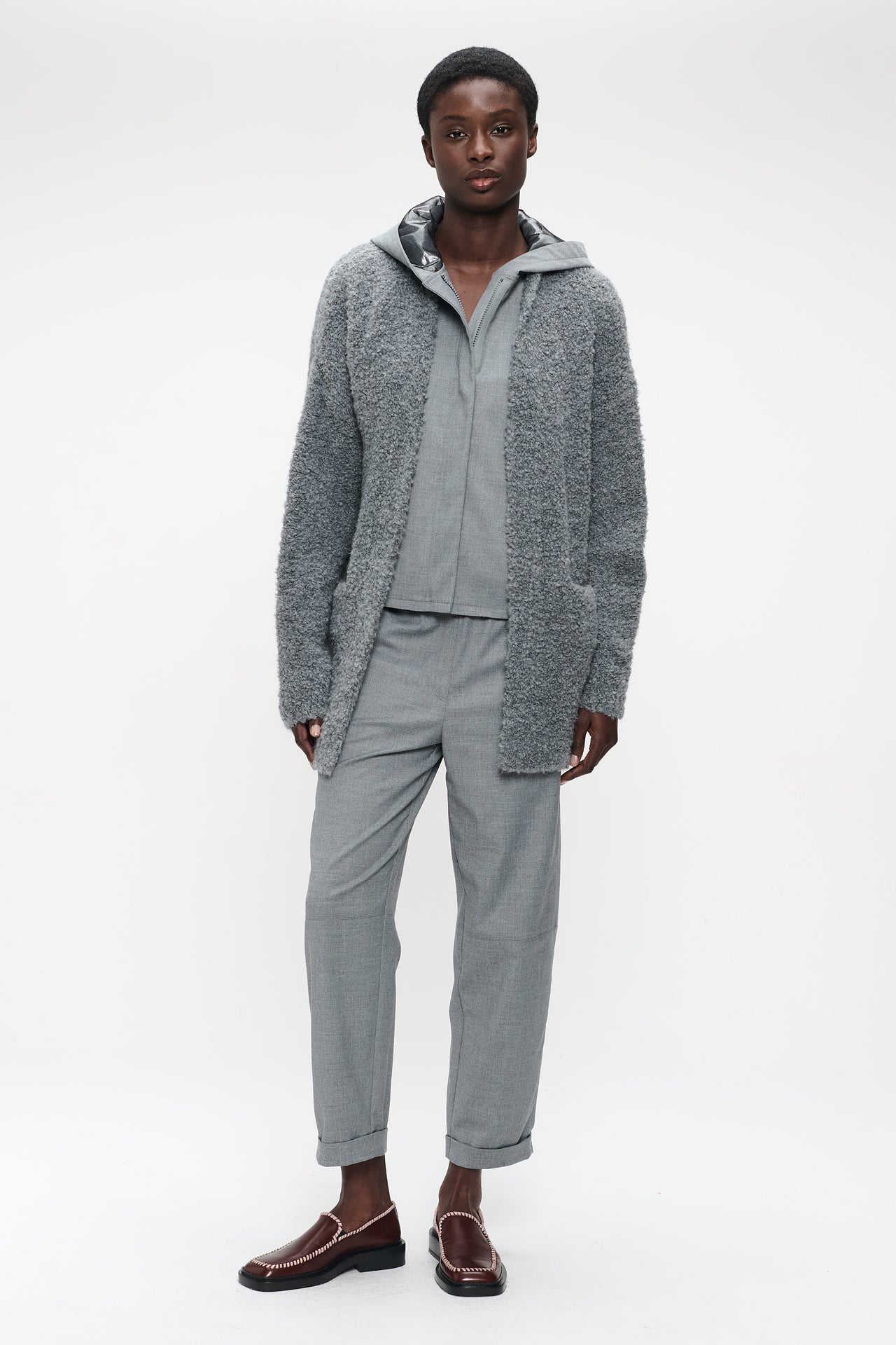 Cardigan boucle 25574 | Dark Grey