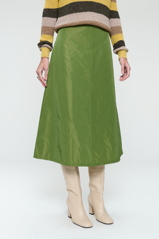 Begonia taffeta skirt | Green