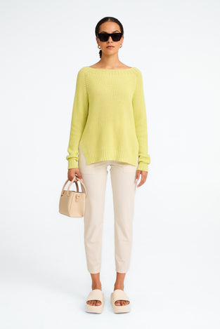 Cotton dayed pullover EU 369 | Lime