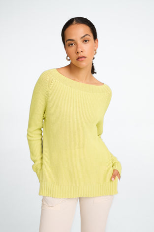 Cotton dayed pullover EU 369 | Lime