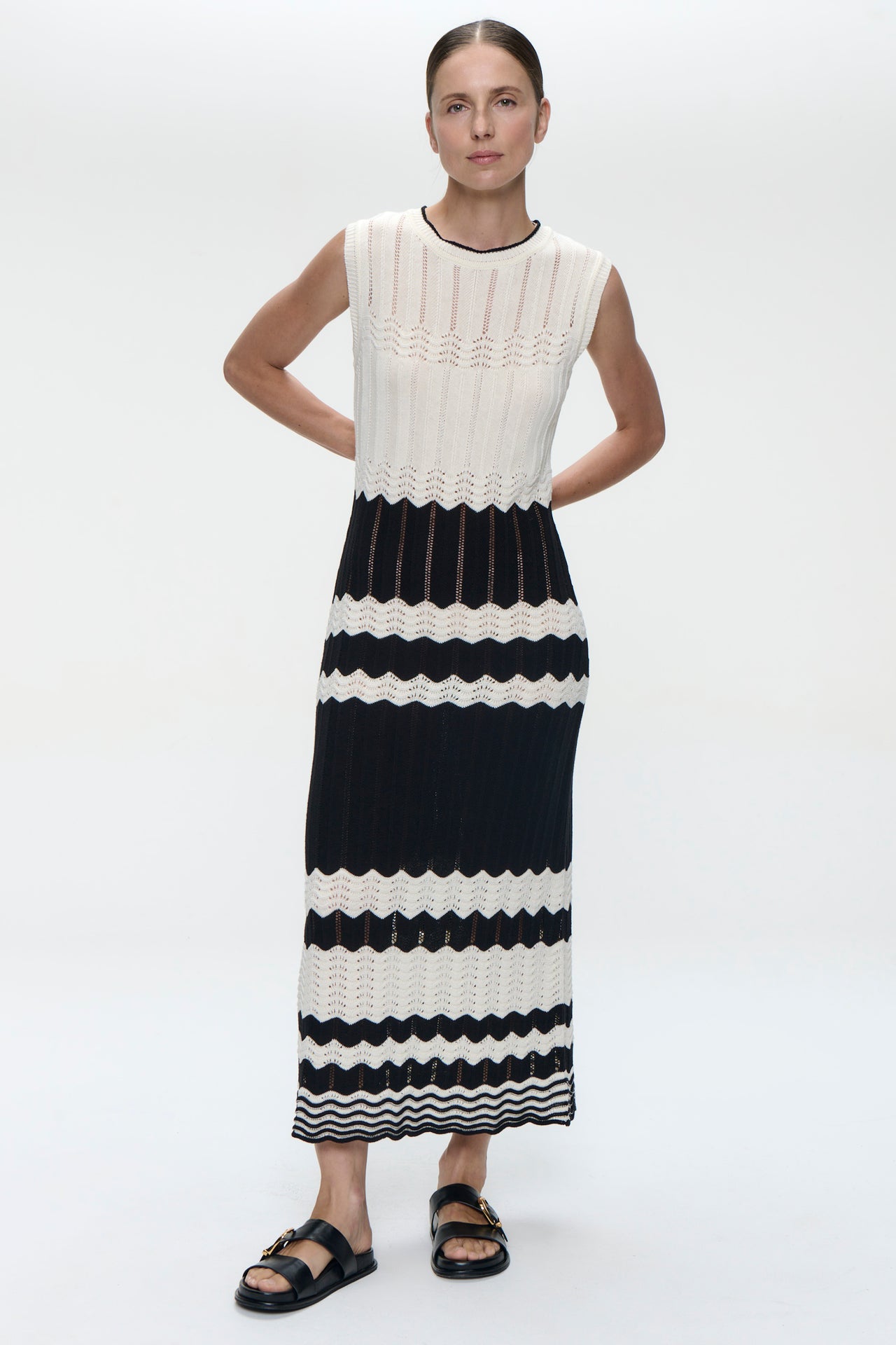 Dress cotton E23123 | Off White