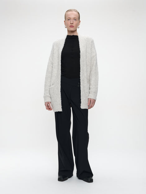 Cardigan boucle 25574 | Light Grey