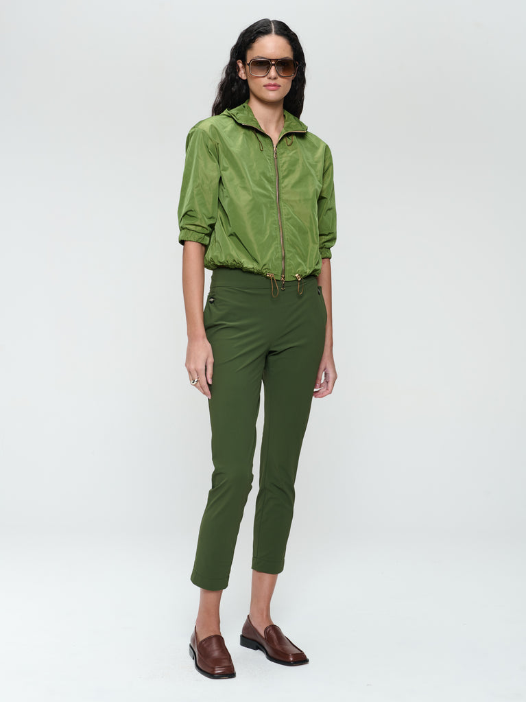 Lenny structure technical jersey pants | Oliva green