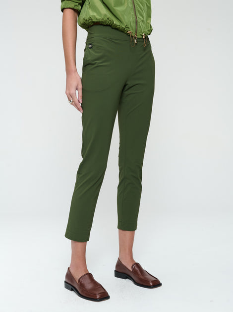 Lenny structure technical jersey pants | Oliva green