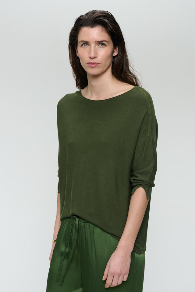 M205 seamless cotton pullover | Verde