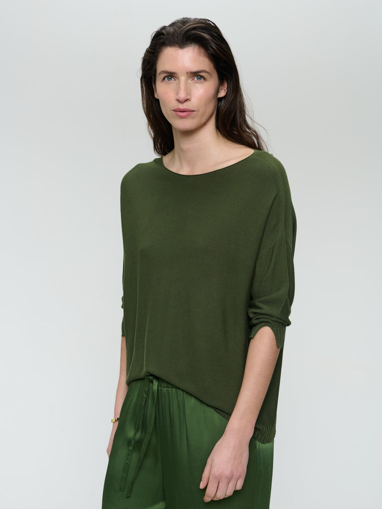 M205 seamless cotton pullover | Verde