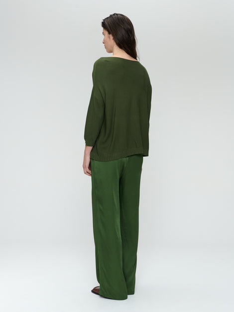 M205 seamless cotton pullover | Verde