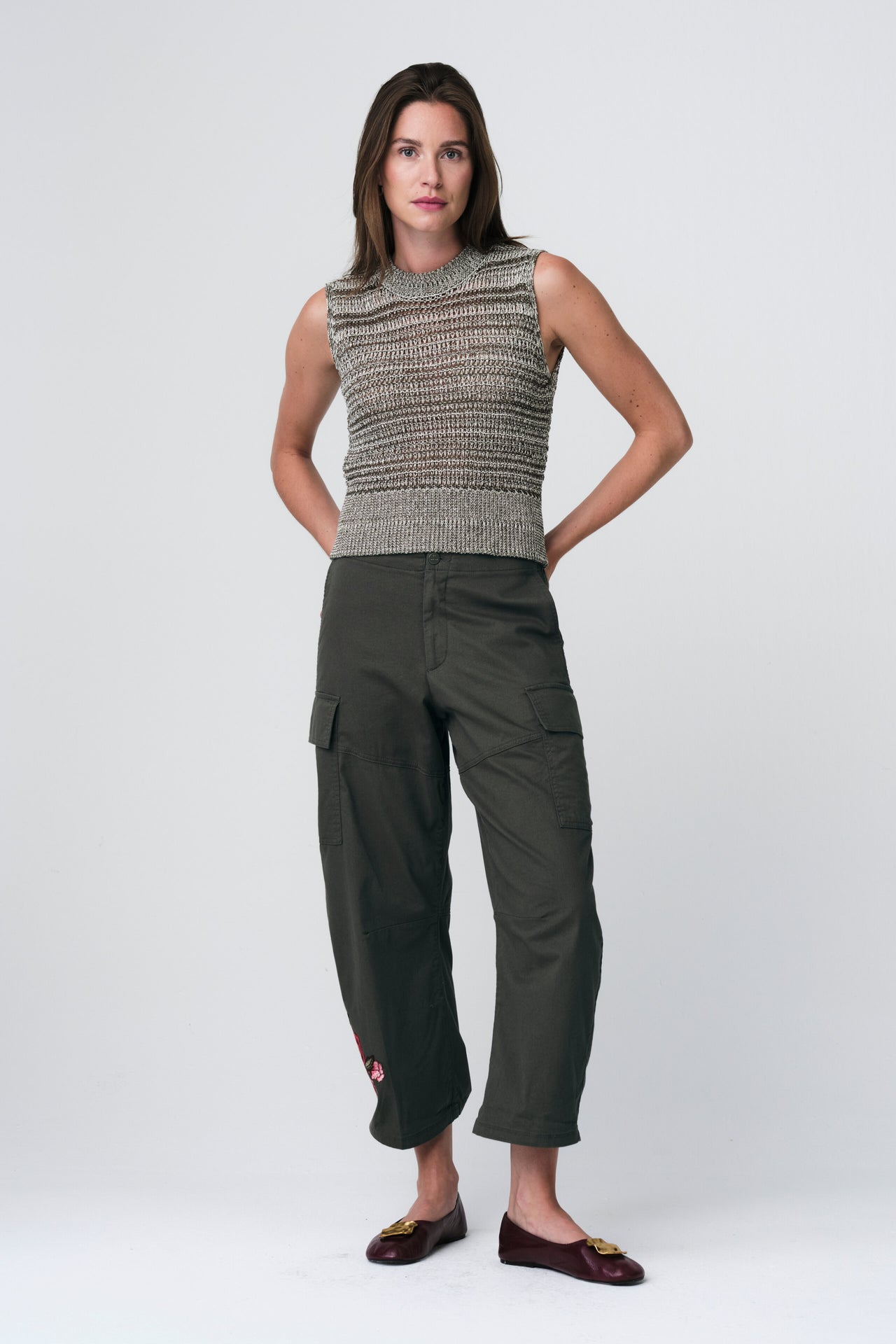 Multi colours cotton top 250201 | Army