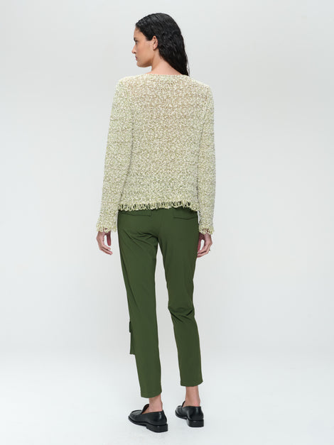 Jackard cotton pullover 9060 | Green