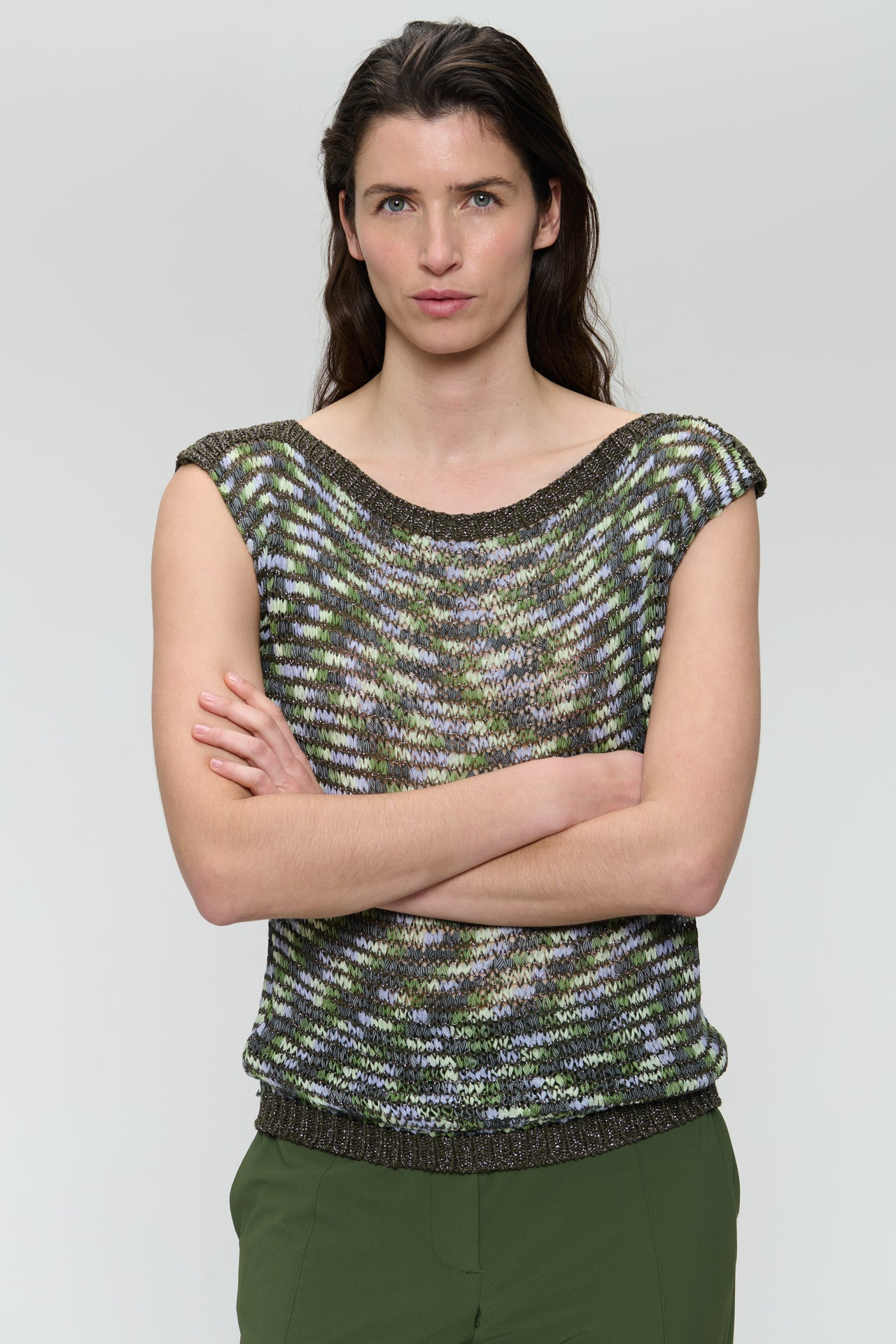 Multi collors viscose top 9037 | Multi Green
