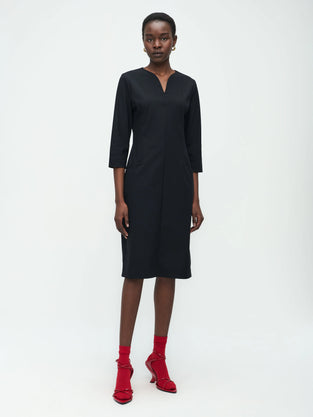 Martina Dress Technical Jersey | Black