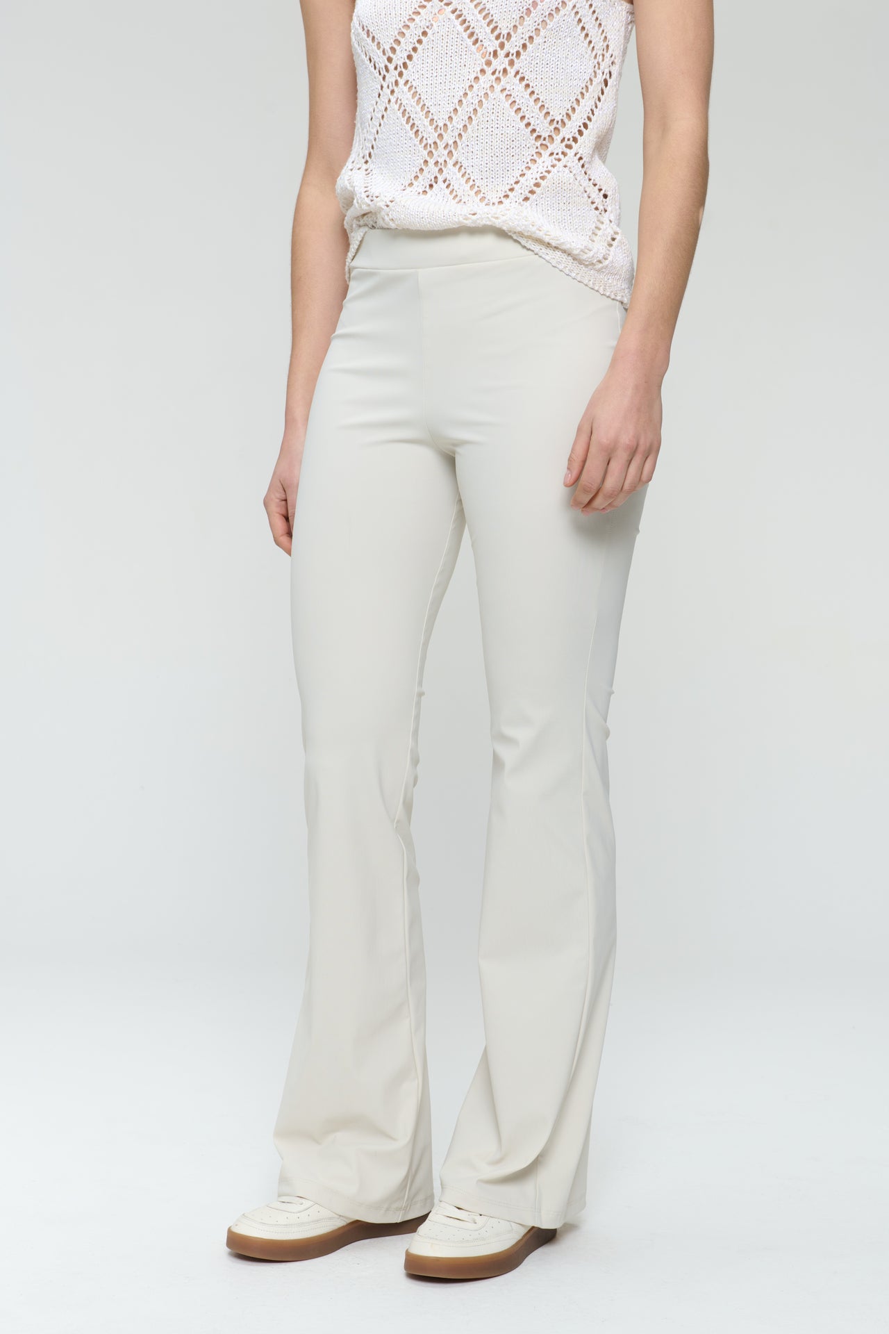 Eliya strech technical jersey pants | Light Sand