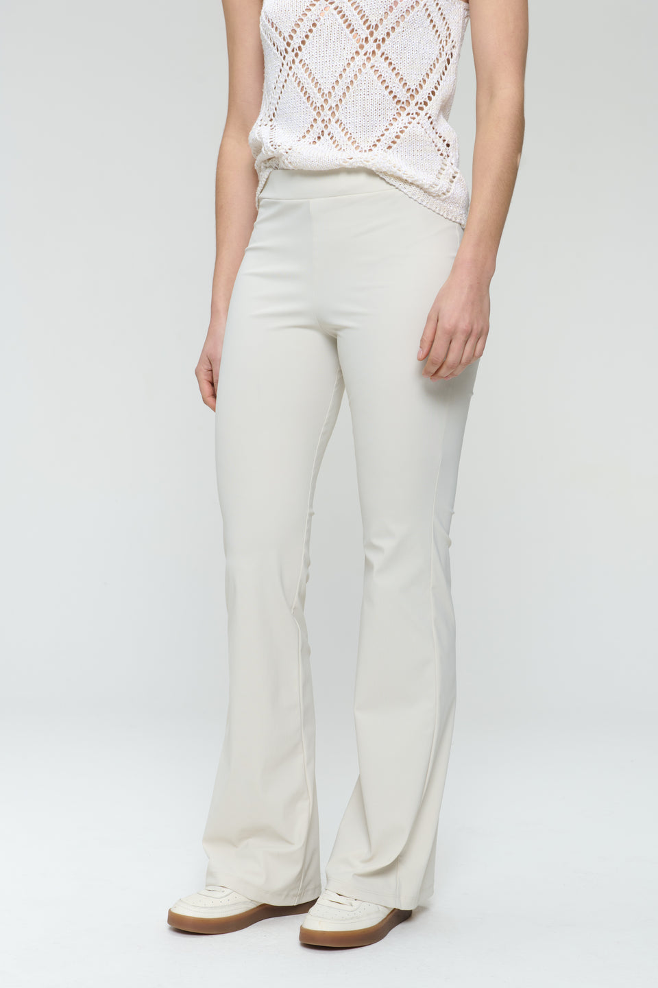 Eliya stretch technical jersey pants | Light Sand