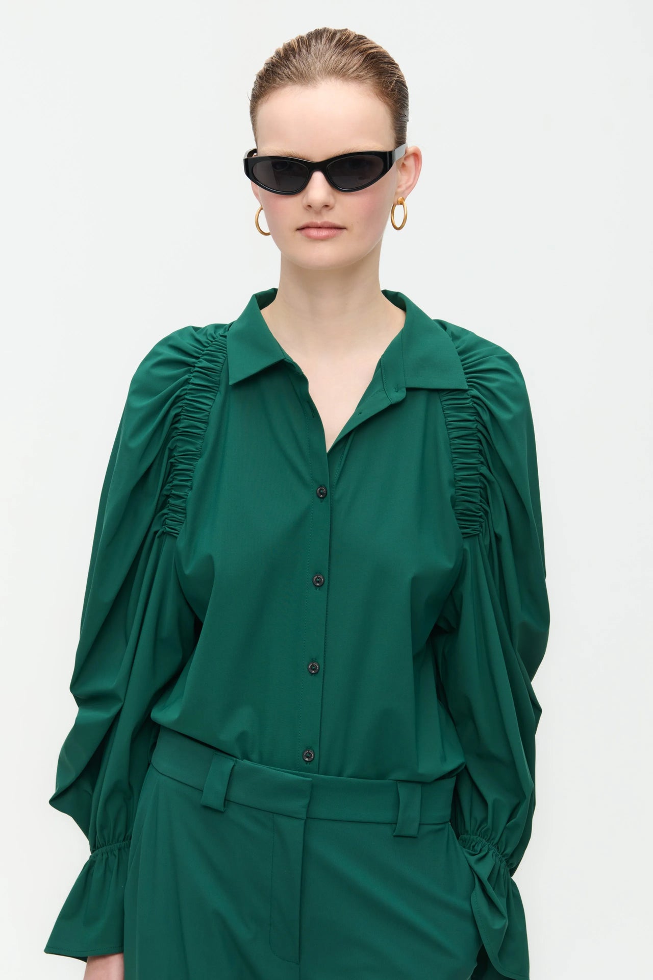 Mima Blouse Technical Jersey | Green