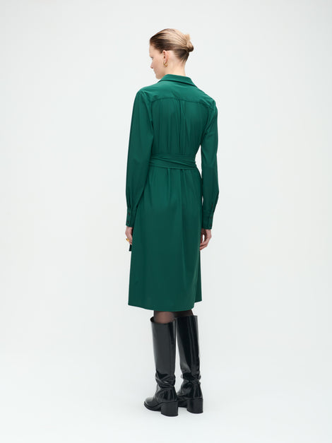 Layla Dress Technical Jersey | Green