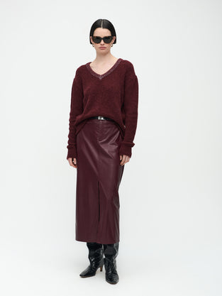 Rill Skirt | Bordo