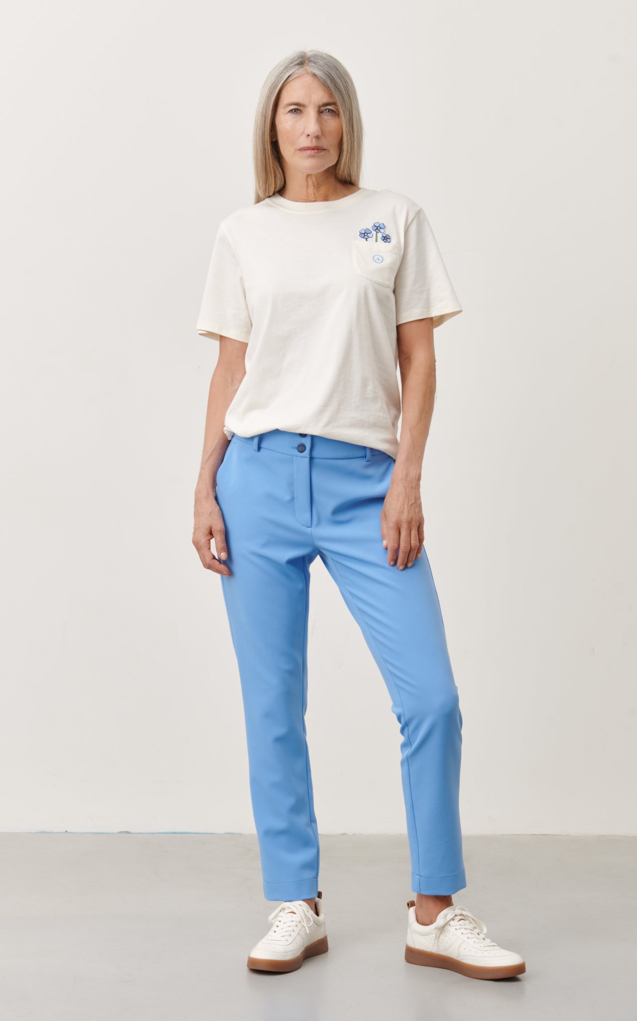 Cotton summer top 9064 | Off White