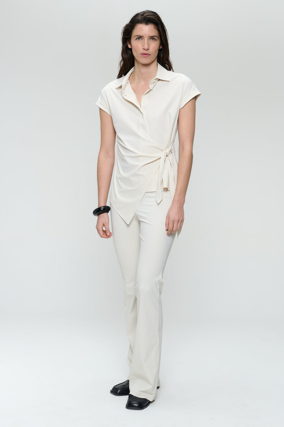 Eliya stretch technical jersey pants | Light Sand