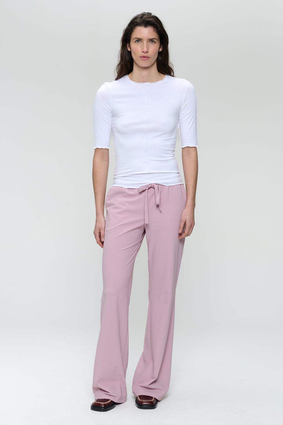 Jordan stretch viscose top | White