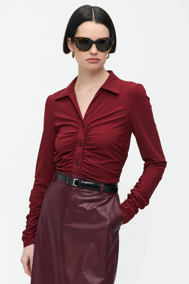 Luisa Blouse Technical Jersey | Amaranto