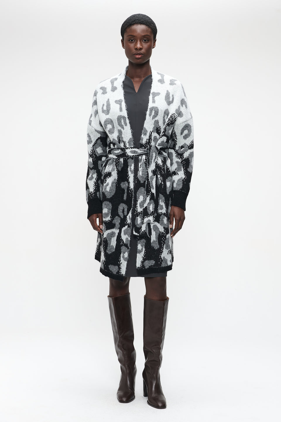 Animal print Cardigan 1138 | Black