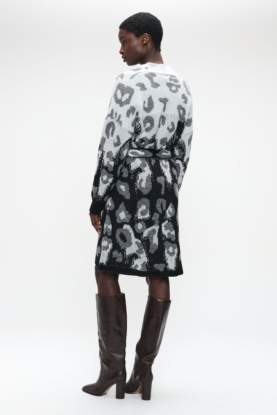 Animal print Cardigan 1138 | Black