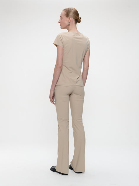 Pants Eliya easy wear flair Technical Jersey | Sand