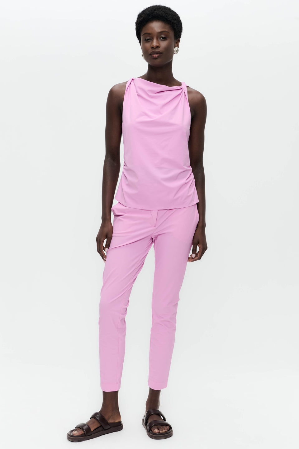 Marika stretch technical jersey top | Pink