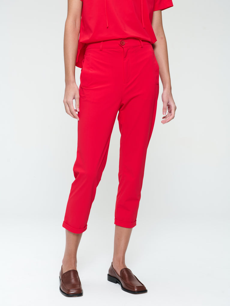 Lena Pants Technical Jersey | Red