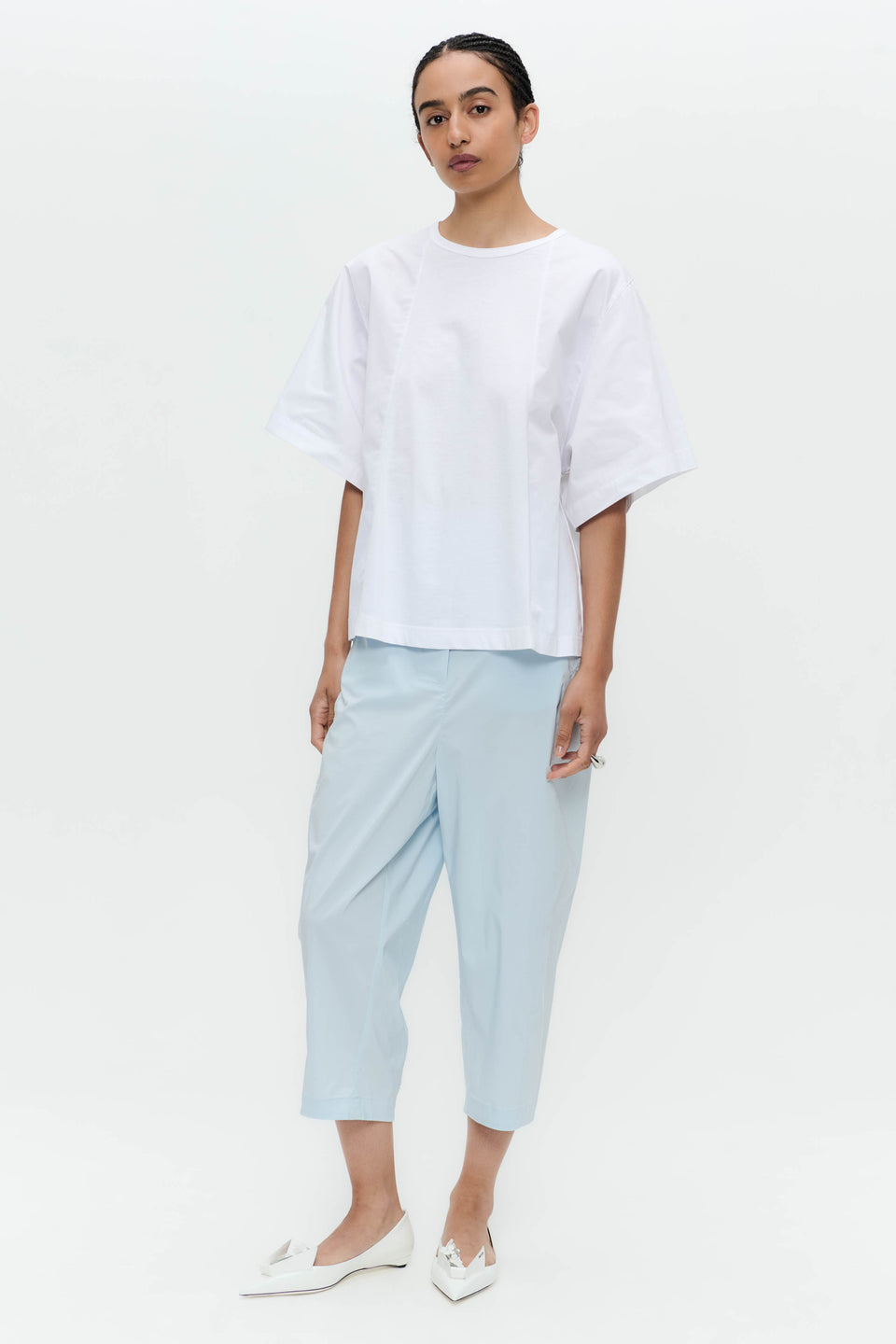 Carry mix cotton top | White