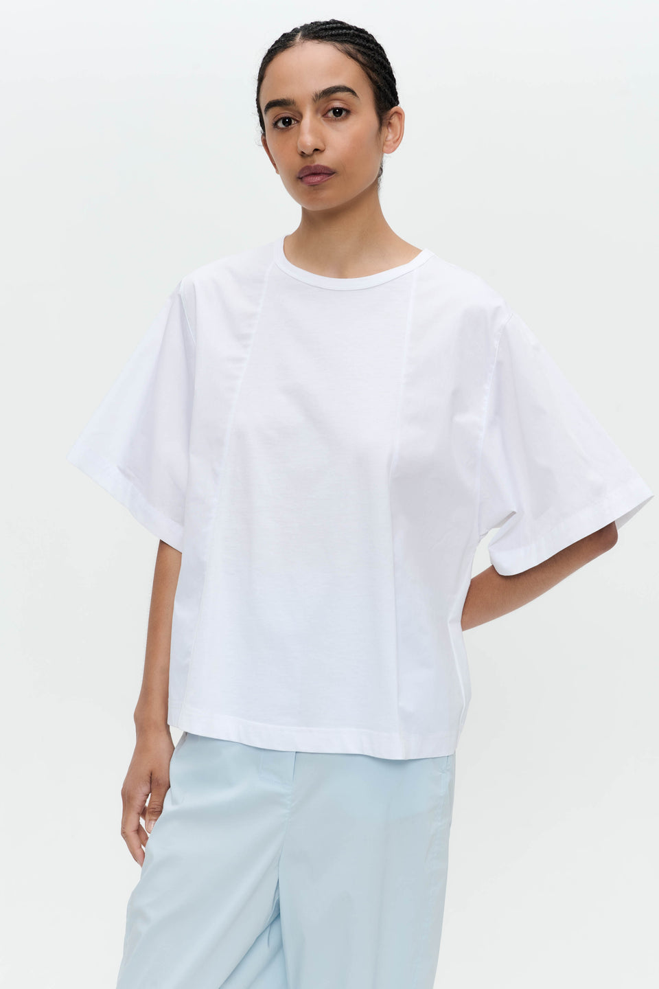 Carry mix cotton top | White
