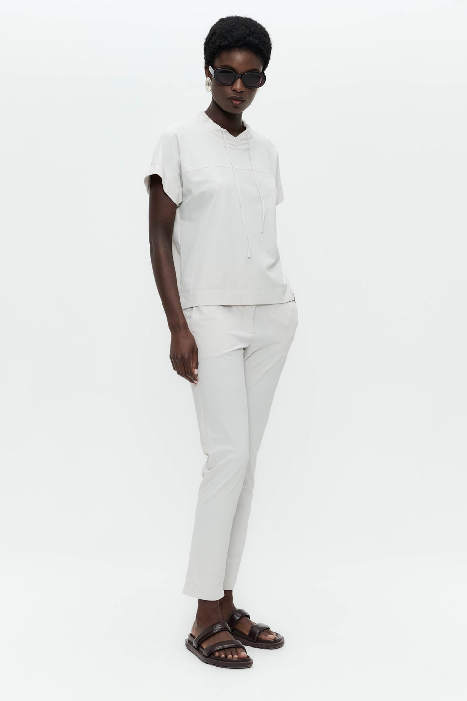 Lucca top technical jersey | Sand