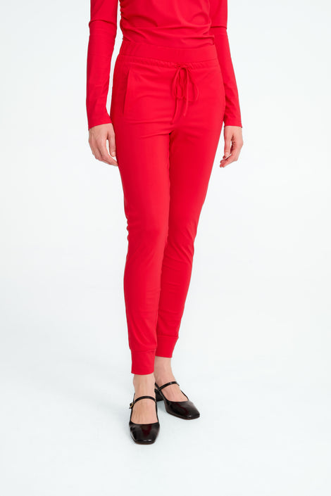 John strech technical jersey pants | Red