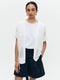 Openwork knit with sequins cardigan 9081 | White