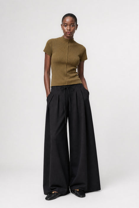 Rina rib knit top | Light Brown