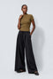 Nova viscose pleated pants | Black